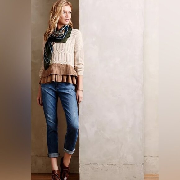 AG for Anthropologie Nolan Relaxed Slim Ankle Jeans Medium Wash Denim Women's 28 - Picture 1 of 8